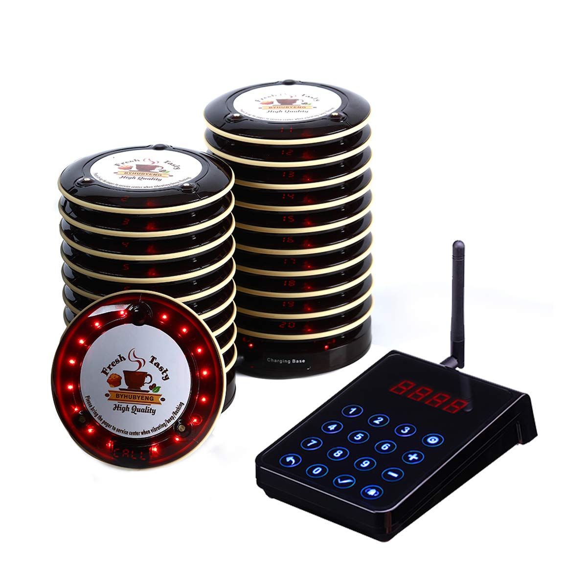Buy Restaurant Pager System,BYHUBYENG Social Distancing Buzzer with