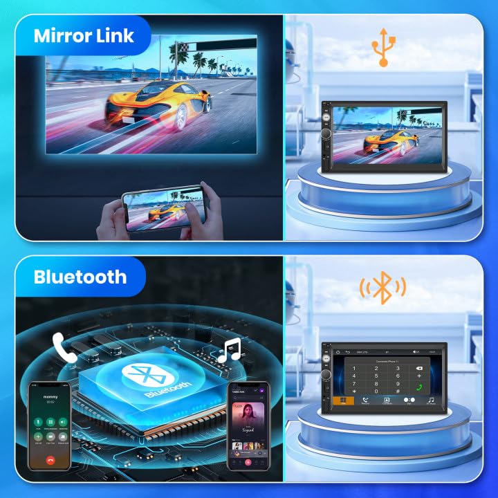 Hodozzy Autoradio 2 Din Con Schermo Da 7 Pollici E CarPlay/Android Auto Wireless, Perfetto Per Aggiornare L'auto!