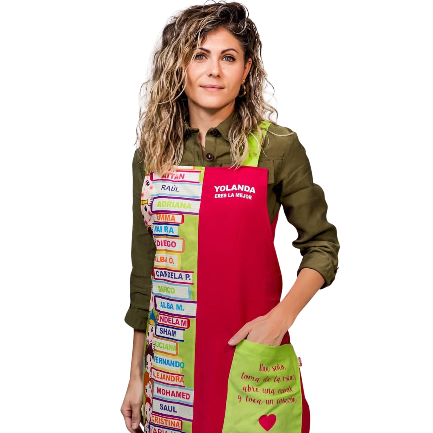 Babi personalizado para maestras/profesoras. Estola personalizada. Regalos para profesores. Ideal para regalar en fin de curso. Regalos originales para profes. Personalizado con vinilo MULTICOLOR