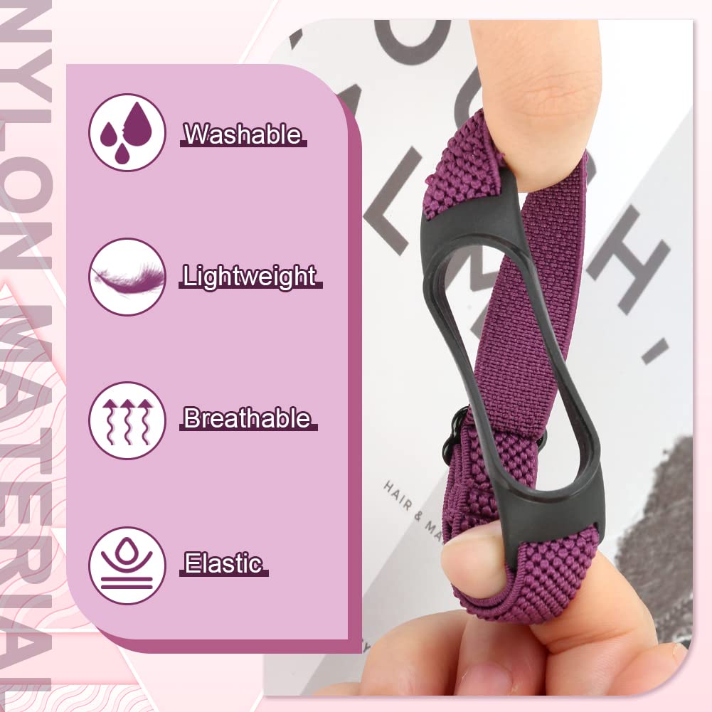 SHIJZWD Cinturino elastico compatibile con Xiaomi Mi Band 7/Mi Band 6/Mi Band 5/Amazfit Band 5, cinturini di ricambio regolabili in nylon per orologi sportivi per donne uomini