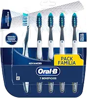 Oral-B Escova de Dente 7 Benefícios, Limpeza Suave e Profunda, 5 Unidades