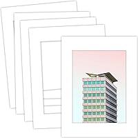 Vista 62 de MBC MAT BOARD CENTER, Paquete de 5 paspartús negros de 4x6 para fotos de 3x5, corte biselado, libre de ácido, grosor de 4 capas