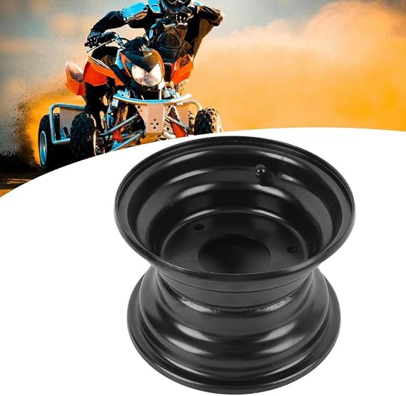 145/70-6 Go Kart Wheel Rim 3 Holes 6 Inch Aluminum Alloy Stylish Look Enhanced Traction for ATV Quad Dirt Bike Ride On Mower