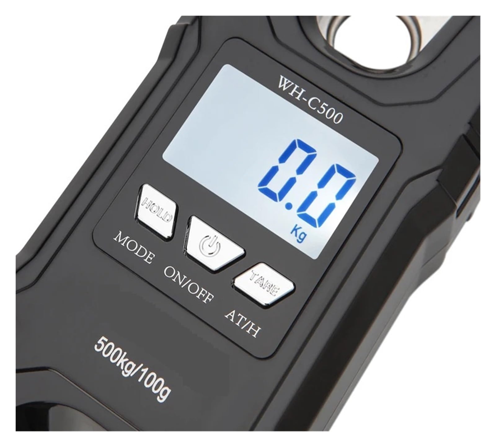 Mini Cyfrowa Waga Dźwigowa 500/300/200kg Przenośny Wyświetlacz LCD Elektroniczny Przemysłowy Heavy Duty Hak Wisząca Domowa Farma(300kg-Black)