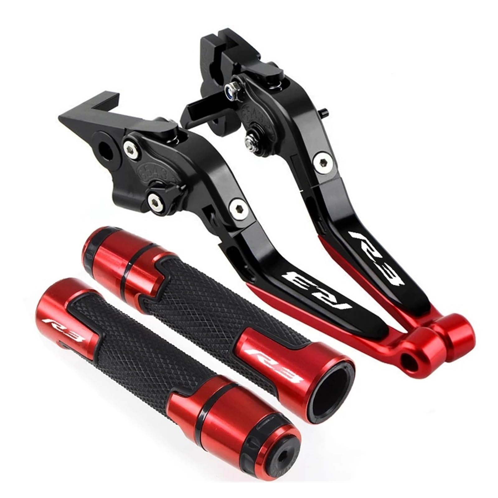 Wnftyske Red K Motorcycle Brake Clutch Lever Pivot Levers For Yam&Aha Yzf R3 Yzfr3 2015-2023 Yzf-R3 Brake Clutch Lever Motorcycle Adjustable Folding Levers Set