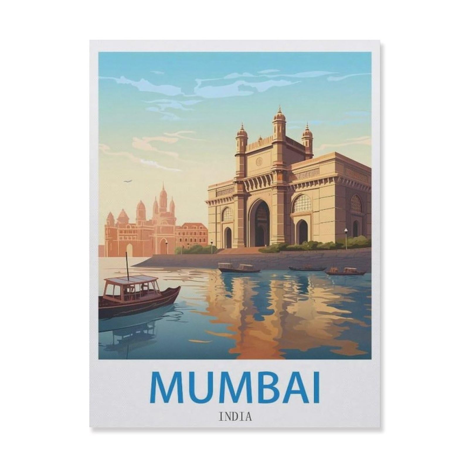 Mumbai India，Vintage Metal Sign Kitchen Bathroom Office Bar Coffee Garage Cave Home Living Wall Decor(30x40cm）12x16 inch-EI18