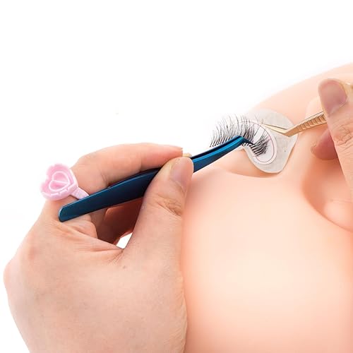 Miniatura 3 de 300 anillos de extensión de pestañas en forma de corazón, taza de pegamento para pestañas de volumen, anillos de extensión de pestañas