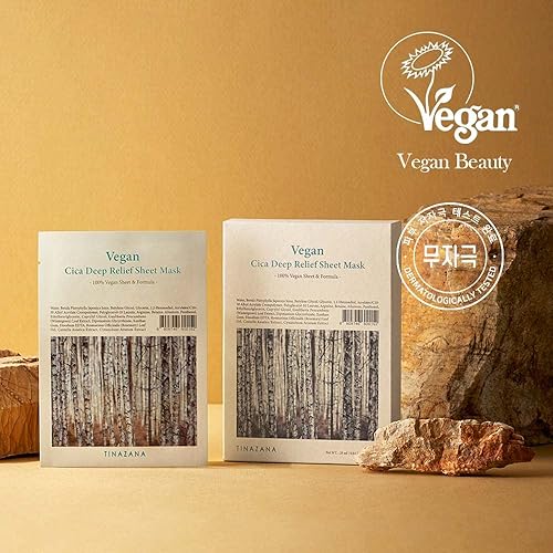 Miniatura 8 de Máscara de hoja de alivio profundo de cica vegana  Essence Hoja de máscara facial de cara completa, piel seca sensible, calmante, fórmula 100%