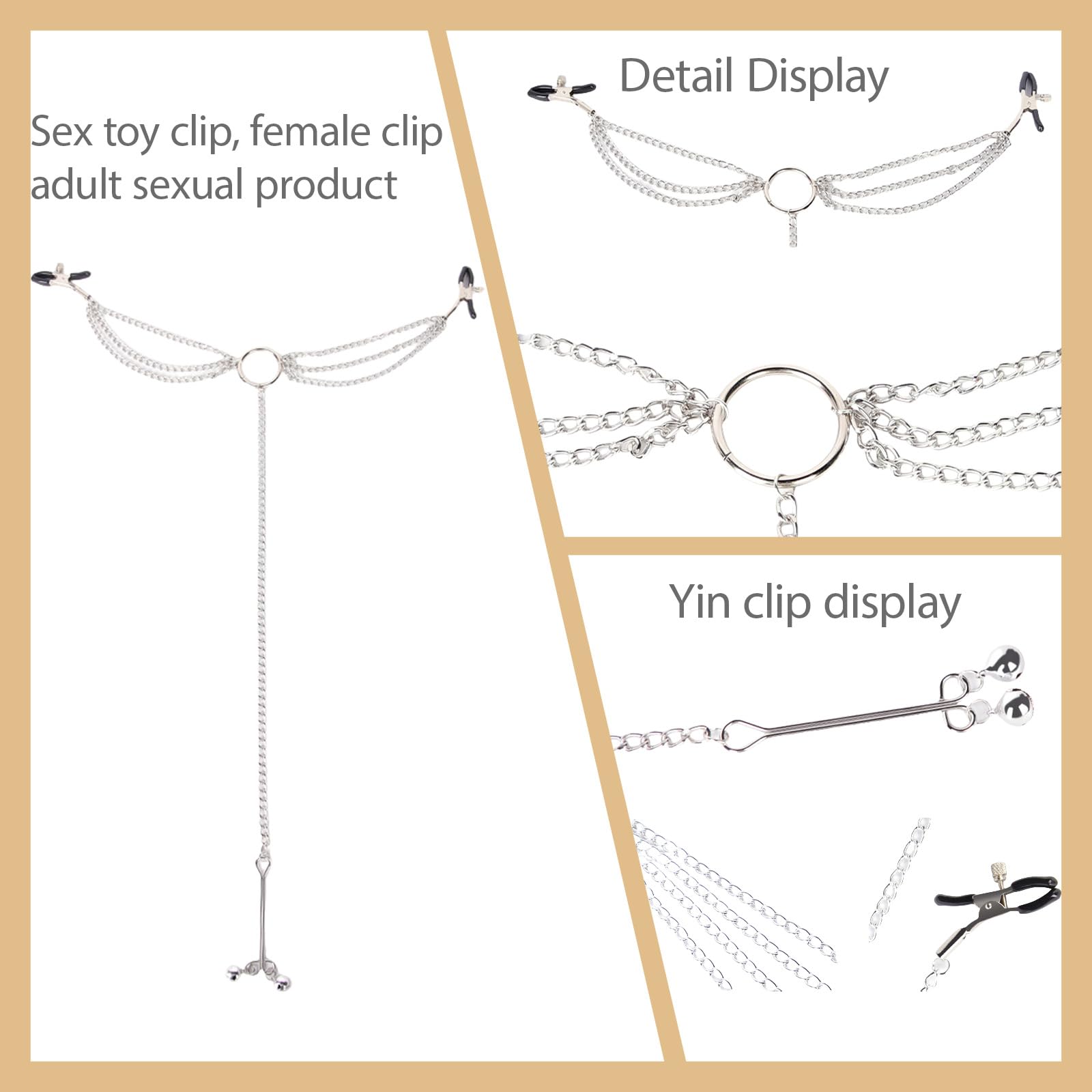 Sexy capezzolo clip collana morsetti per le donne corpo regolabile seno morsetti gioielli per coppie gioco piacere
