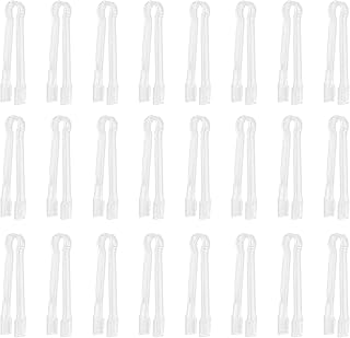 24pcs Plastic Tongs For Serving, Plastic Buffet Serving Tongs Mini Serving Tongs, Disposable Small Clear Tong for Party Candy Bar Ice Sugar（6.3 Inch）