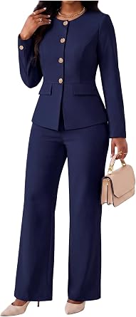 Women's 2 Piece Business Casual Outfits Dressy Pants Suits
