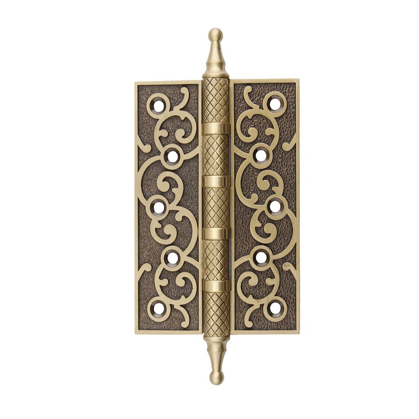 Shundeed Bronze European Style Carved Door Hinge, Pure Copper Silent Bearing Door Hinge, Used For Bedroom Door, Bathroom Door, Etc.(Bronze)
