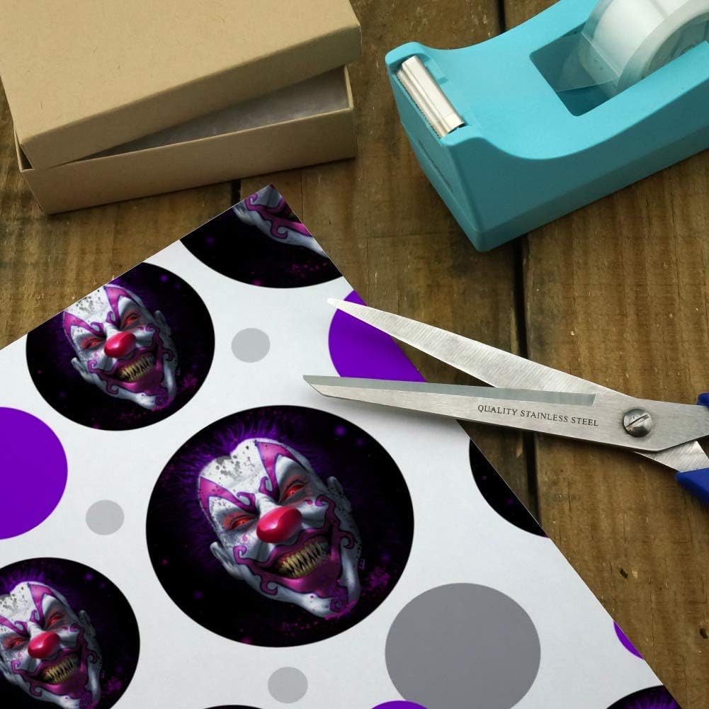 GRAPHICS & MORE Creepy Scary Clown Keep It Smiling Gift Wrap Wrapping Paper Roll