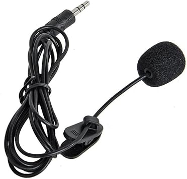 Lavalier Lapel Microphone,Mini Recording Tie Lapel Clip Microphone for Smart Phone Laptop PC Notebook