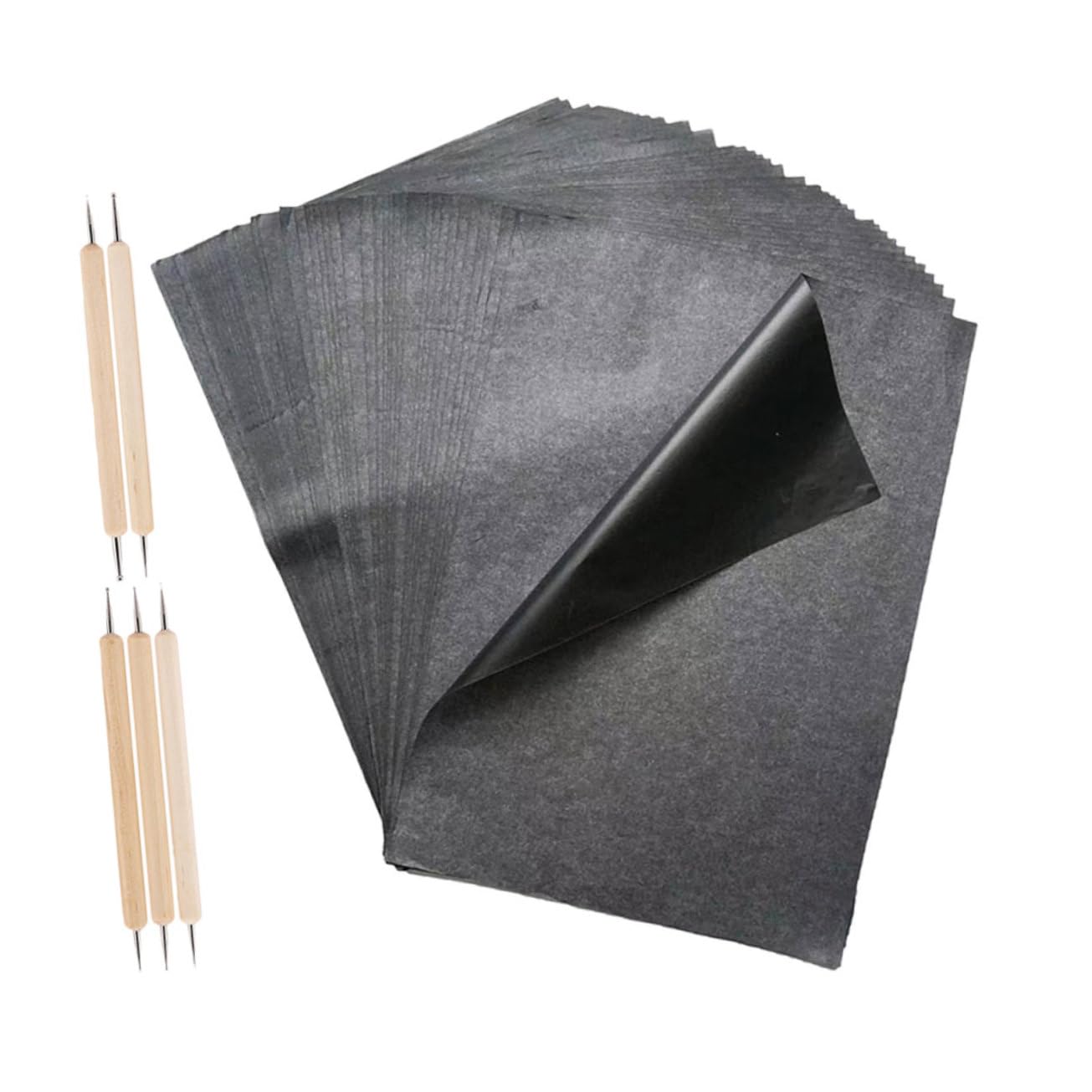 HOODANCOS Stable Tracing Copy Paper Pad Black Art Paper Carbon Copy Paper for Drawing Large Sheets Set