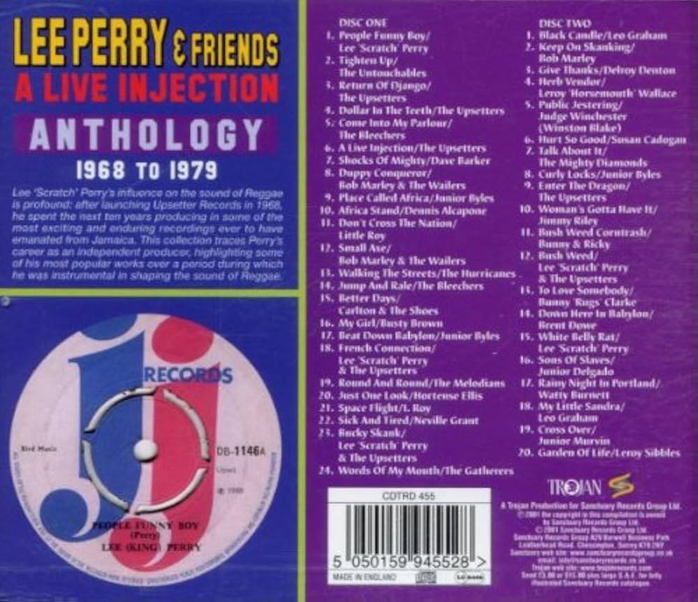 Lee Perry ‎– Anthology CD Lee Perry & Friends A Live Injection Anthology 1968 - 1979