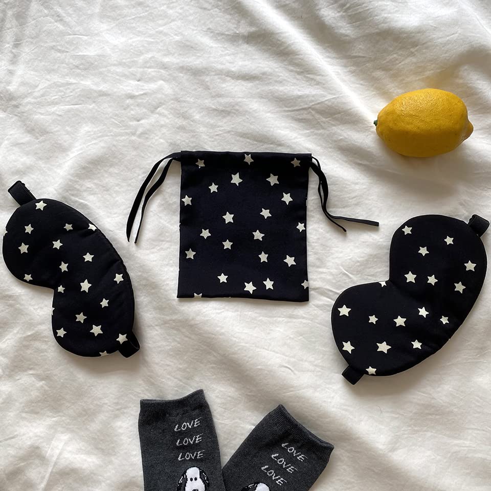 Máscaras para dormir Zero Eye Pressure Blackout pa Máscara de ojos con estampado de estrellas, protección for los ojos, seda pura, antifatiga
