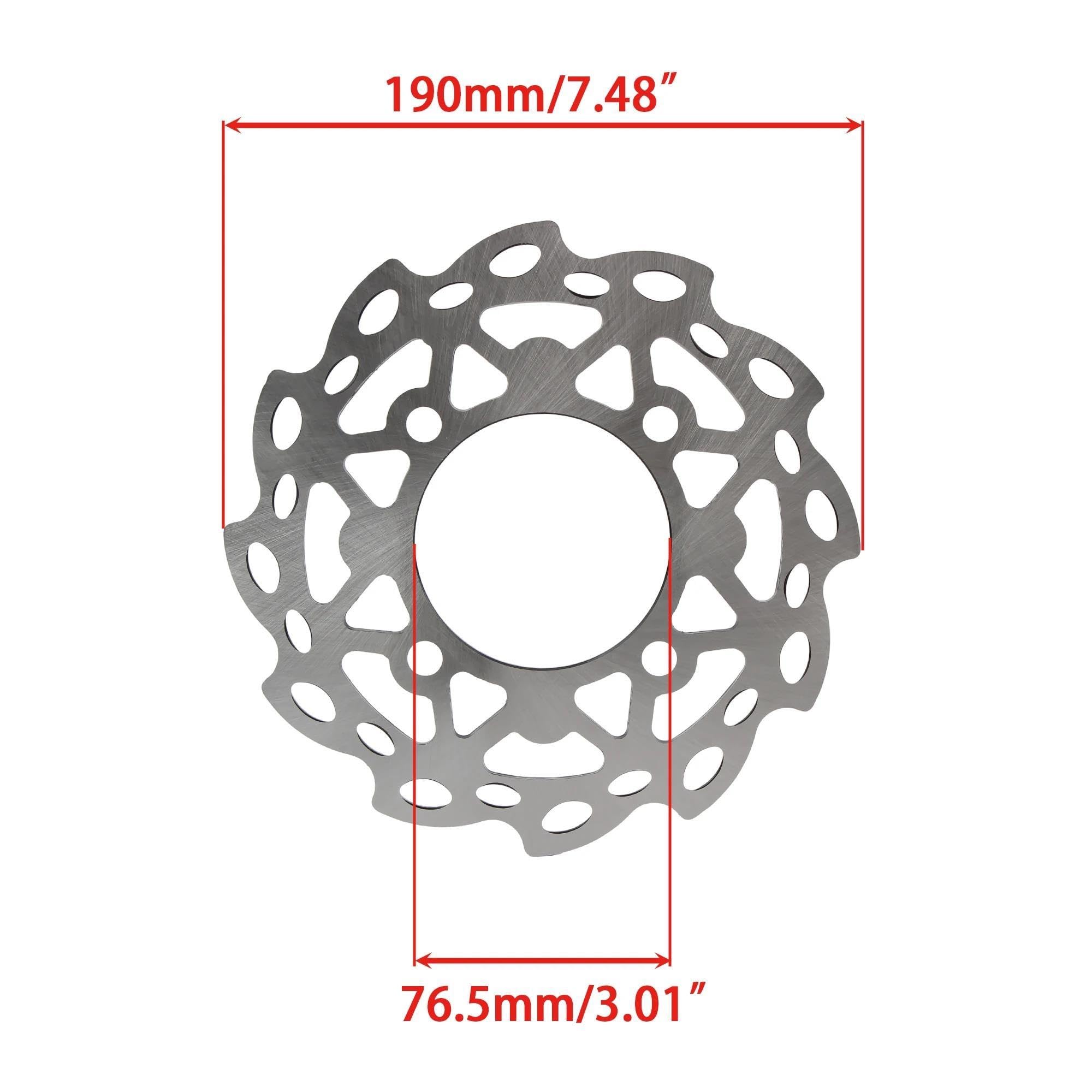 pour CRF50 125cc 140cc 150cc 160cc 190mm Quad Pit Dirt Bike