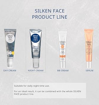 Night Cream with Pure Retinol, Anti-Ageing, Skin Booster and Digital Stess Protection, Evdermia Silken Face 50ml