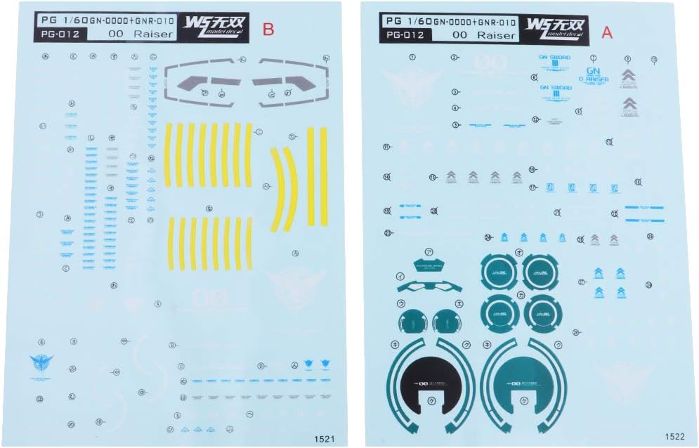 Model Decal Sticker PG 1/60 00Raiser Toys Model Tools for Gundam Model Parts