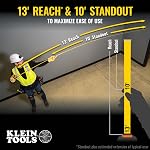 Klein Tools 9525 Tape Measure, 25-Foot Compact Double-Hook Imperial Measuring Tape with Finger Brake, Nylon Blade, Easy to Read Bold Lines