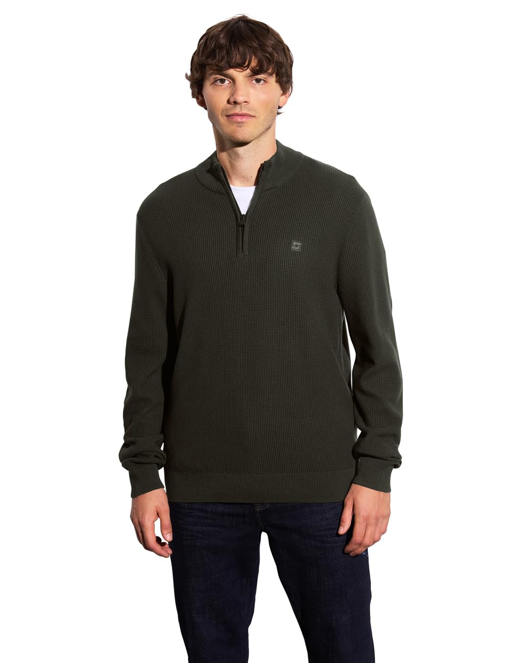 Street One MEN Herren Troyer Strukturpullover