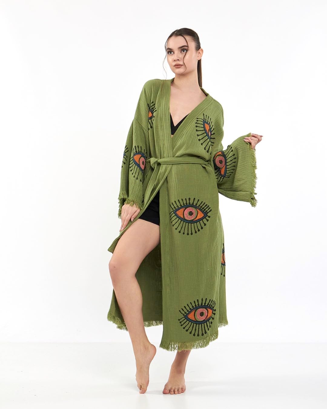 Evil Eye Kimono Robe - Beach Kimono Coverups for Woman