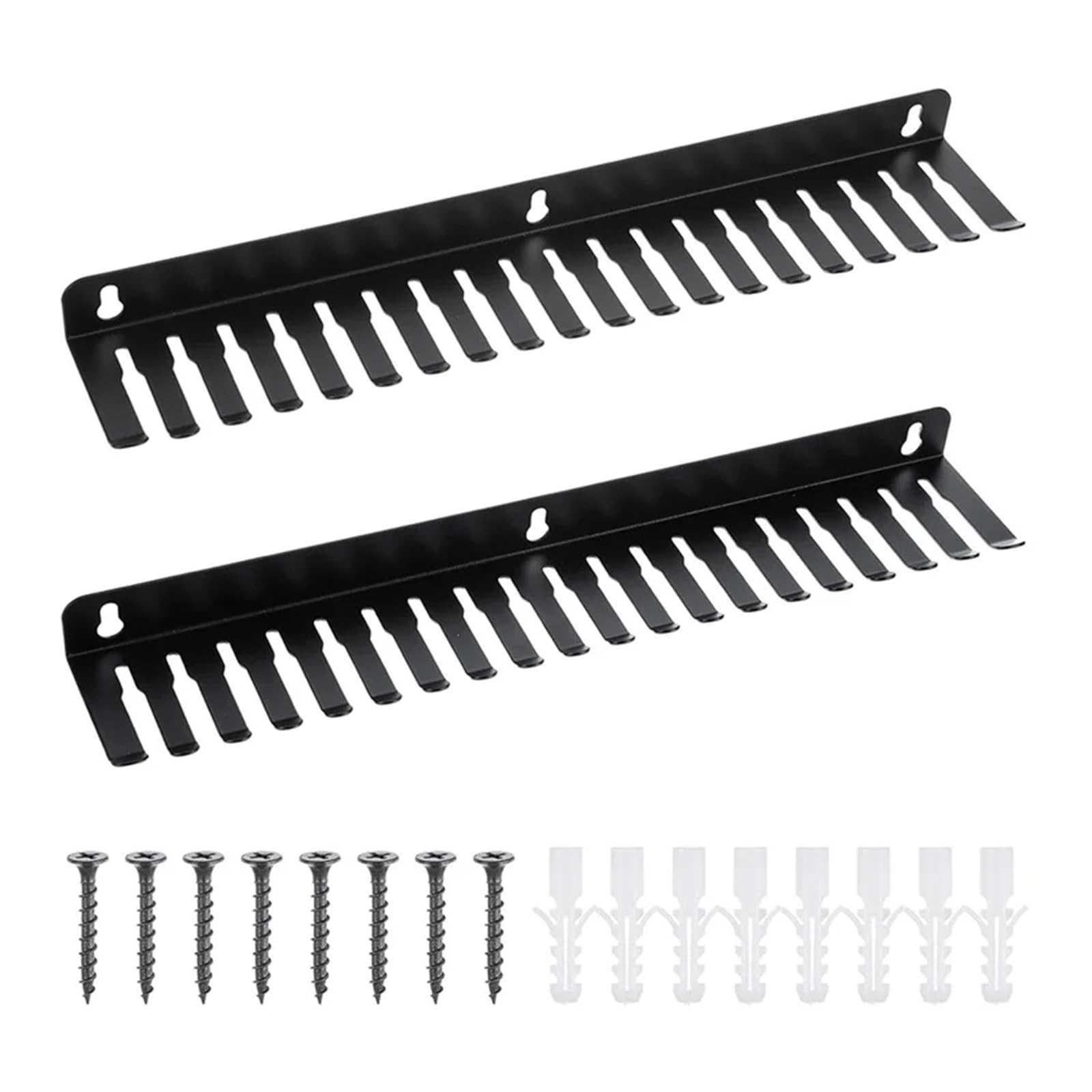 Music Cable Organizer with 19 Cable Slots, Wall Mountable Cable Hangers, Hanging Cable Organizer, Cable Rack