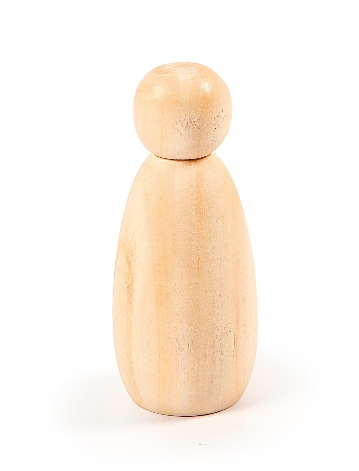 Body, H: 8 cm, poplar wood, 3pcs