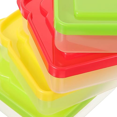 Miniatura 6 de Yardwe 4 cajas de sándwich con forma de tostada, contenedor de almacenamiento de alimentos para preparar el almuerzo (color aleatorio)