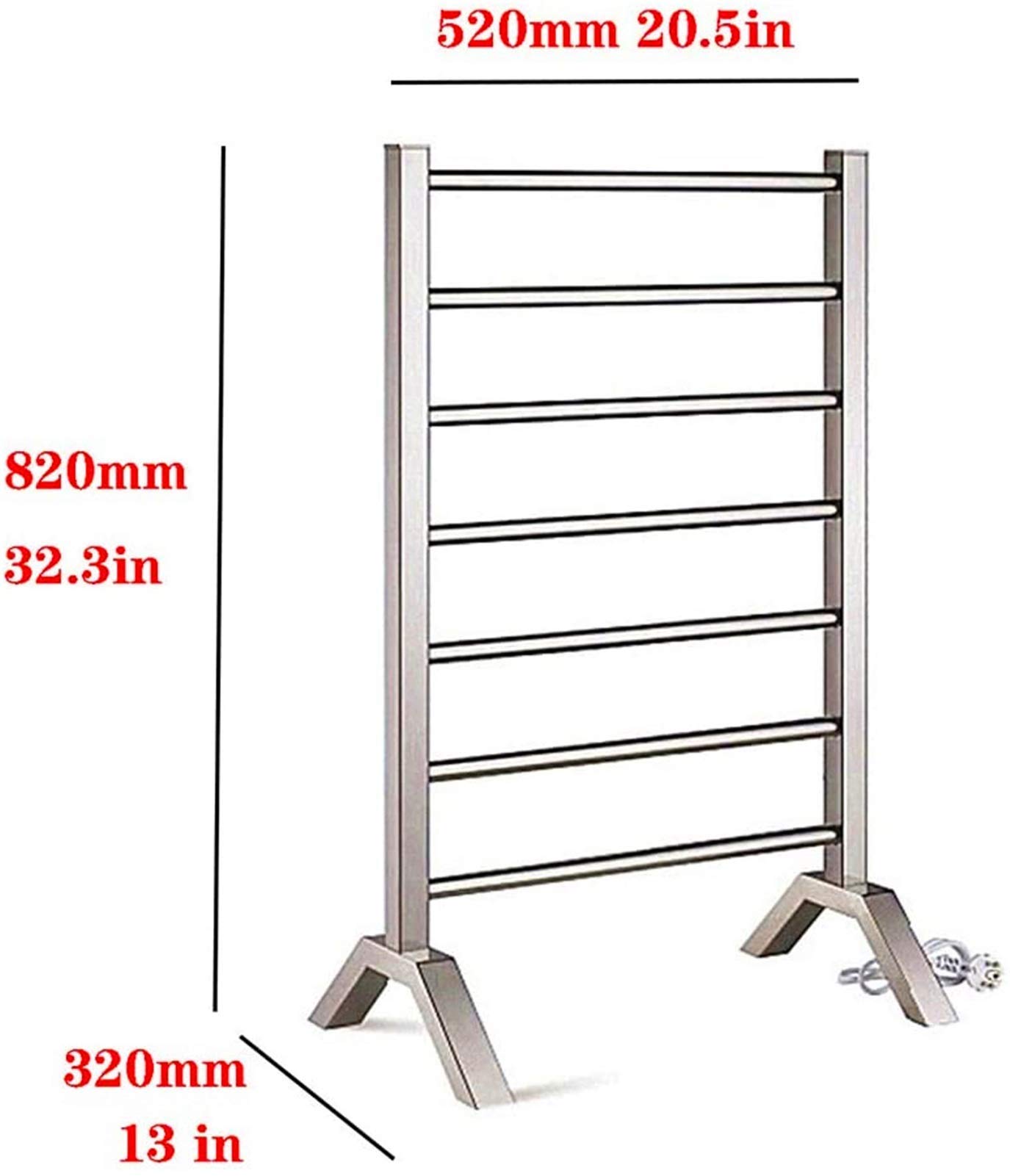 WECDS-PE Towel Warmer, Freestanding Towel Warmer for Bathroom, Stainless  Steel Electric Heated Towel Rack with 7 Bars Plug in 32.3 x 20.5 x 13  inch,Bath Towel Dryer : Amazon.co.uk: Home u0026 Kitchen
