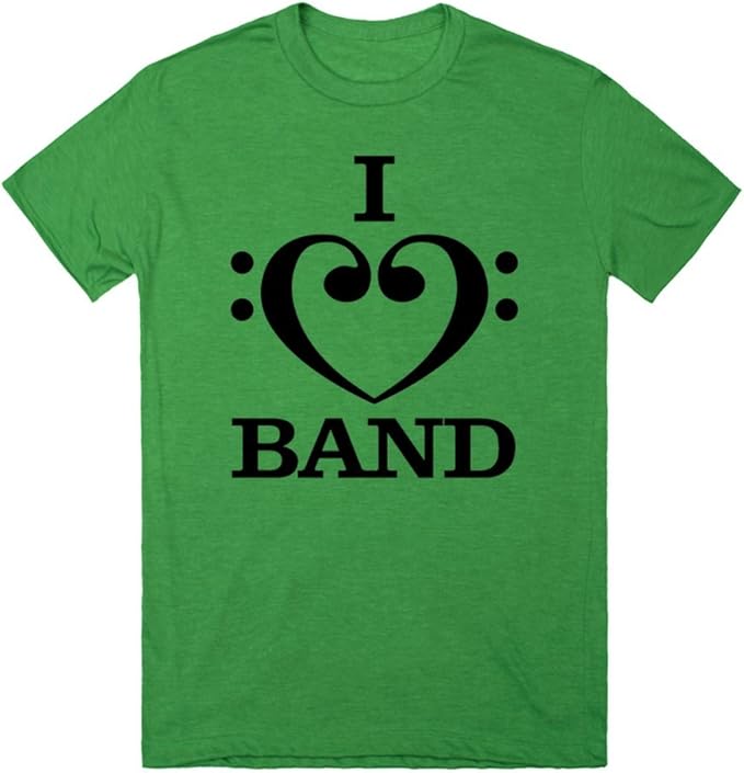 I Heart Band 3XL Heathered Kelly Green TShirt Ropa, Zapatos y Accesorios