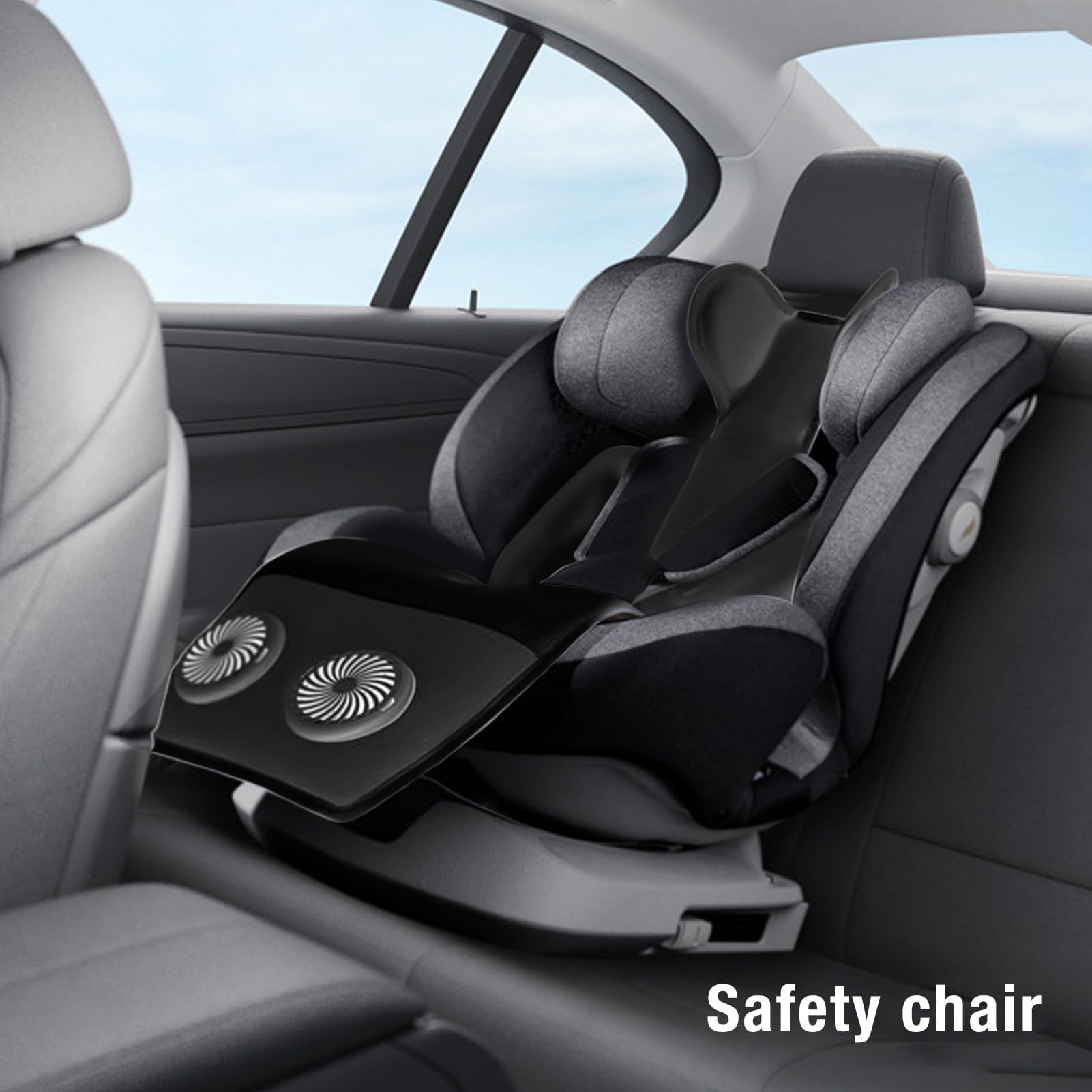 Almohadilla de refrigeración para Asiento de Coche, 3 Niveles Ajustables de Velocidad, Universal, Transpirable, Lavable, silencioso y cómodo, Forro de cojín de