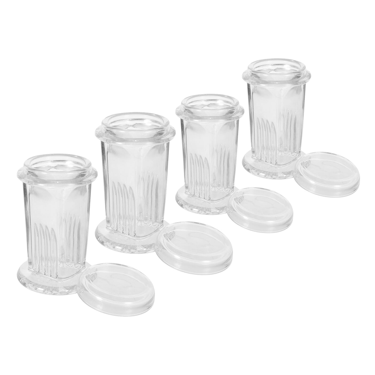 Hemobllo Frascos de Vidrio Capacidad para 5 Portaobjetos para Tinción Coplin 4 Piezas con Tapa con Observación Clara y Resultados Adecuado para Aplicaciones de Tinción y Uso Escolar