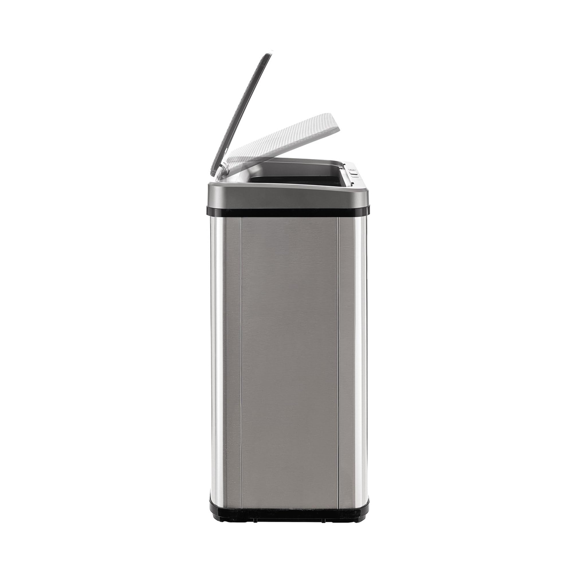 Well Home MOBILIARIO & DECORACIÓN Cubo de Basura Inteligente SIN Patas con Apertura automática y Contacto Manual de 40L, Alto: 55,5 (x35,5x26), Gris.