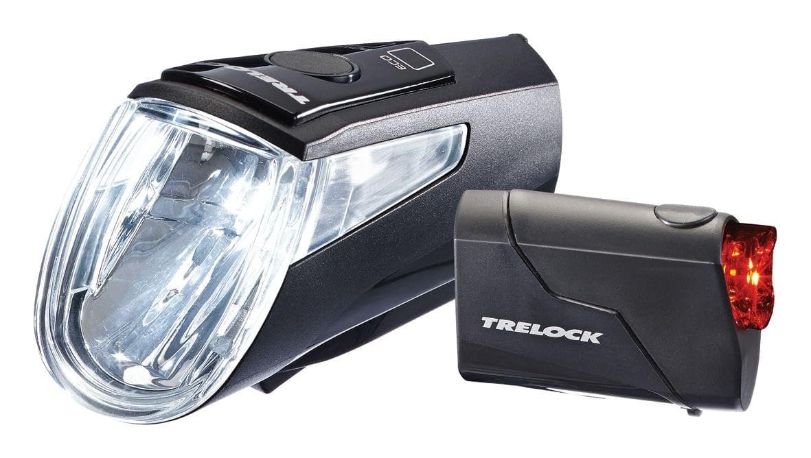 TRELOCK Fahrradlicht Set LS 460 I-GO Power + LS 720 Reego – 40 Lux – USB Aufladbar – 50 m Sichtweite – StVZO zugelassen