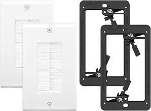26 TV Wall Ideas You’ll Wish You Tried Sooner 41 VCE Brush Wall Plate Cable Pass Through with Bracket, Decorator Cover fo...