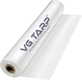 LD Plastic Thin Dust Covering Protection Roll Sheet for Home Packaging 44 Inch Wide X 30 Meters Long (Pack of 1 ROLL)