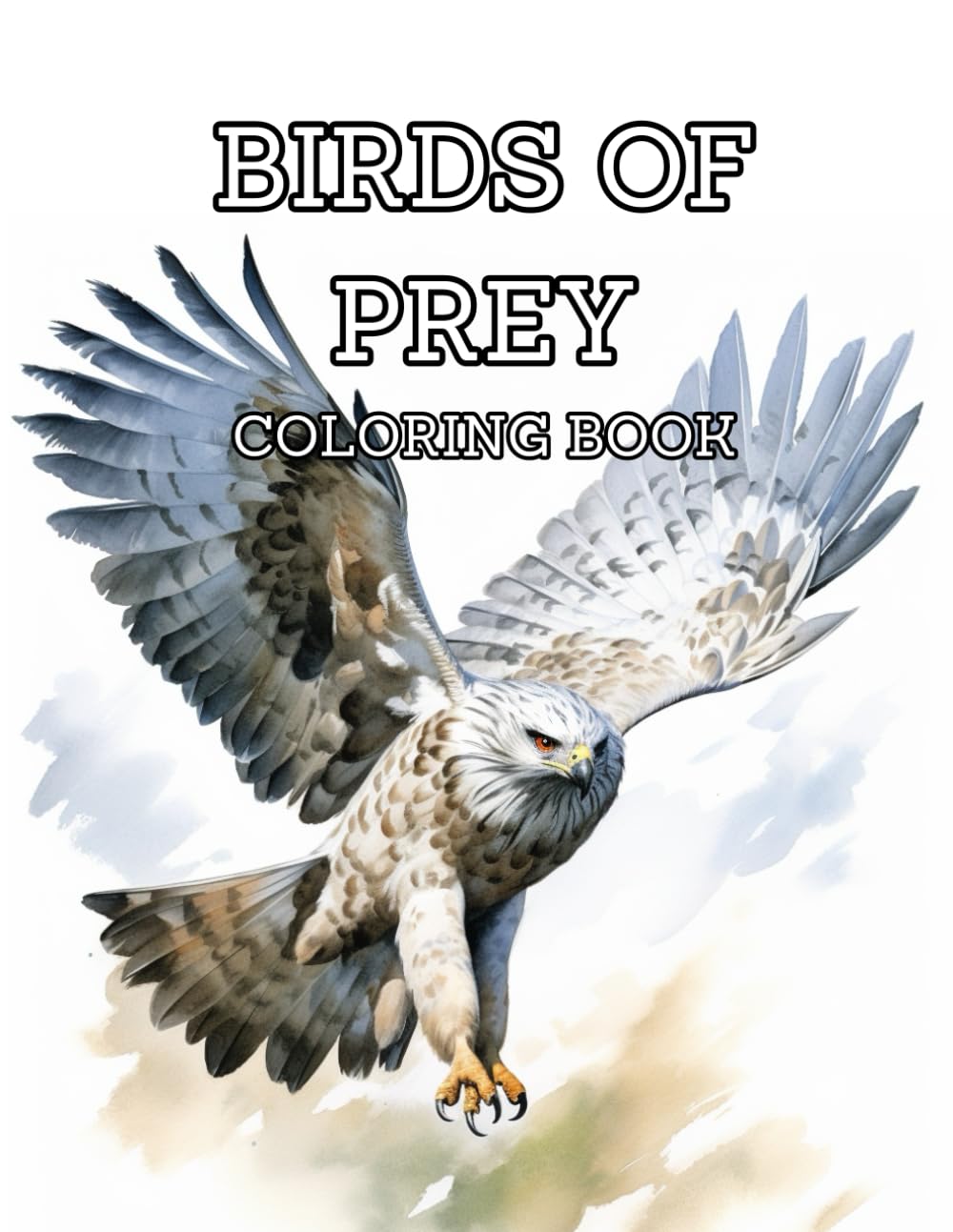 Birds of Prey Coloring Book for Adults: Coloring for relaxation and stress relief