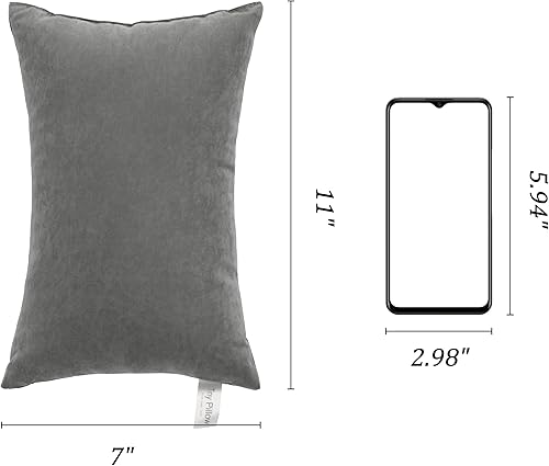 Miniatura 5 de BEDSUM Paquete de 2 almohadas pequeñas, minialmohadas de microfibra de 11 x 7 pulgadas para niños pequeños, viajes, mascotas, suaves y lavables a