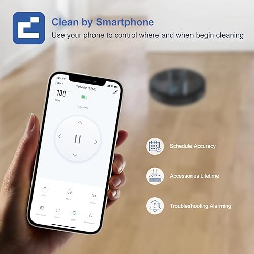 Miniatura 3 de Coredy Robot aspirador R750 compatible con Alexa sistema de trapeado Boost Intellect compatible con límites virtuales succión de 2200 Pa superfina