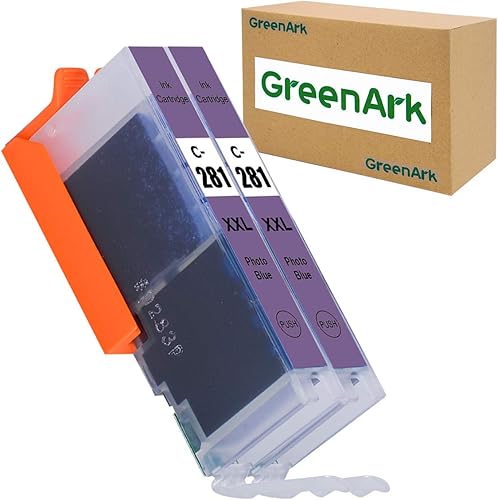 GREENARK Cartucho de tinta de repuesto compatible para Canon CLI-281 PB CLI-281XXL PB Photo Blue, funciona para impresoras inalámbricas todo en uno