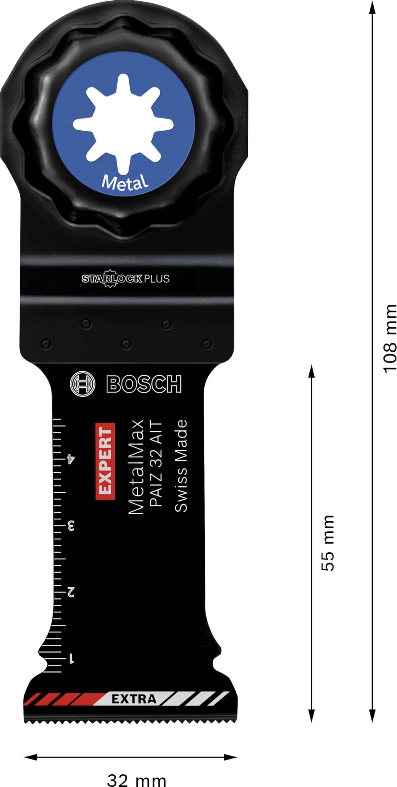 Bosch 1x Lame de scie pour coupe plongeante EXPERT MetalMax PAIZ 32 AIT (pour Acier, Acier inoxydable, Largeur mm, Professional Accessoire Outil multifonction)