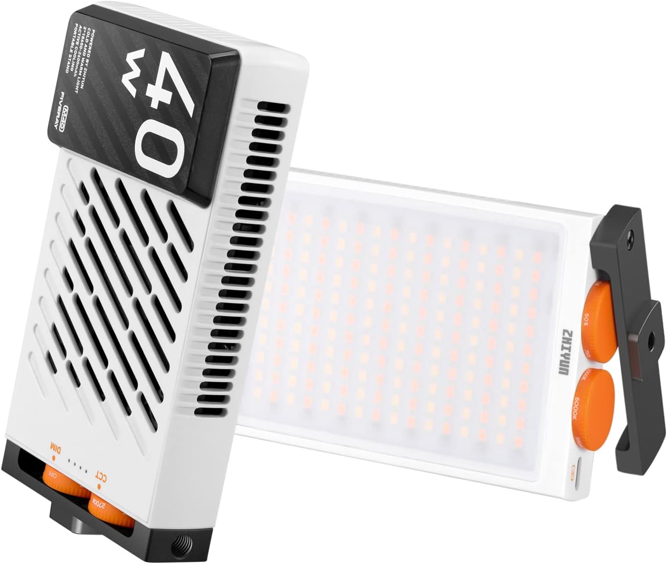 FIVERAY M40 LED Video Pocket Light 40W Bi-color 2700K-6200K with Adjustable 360° Rotation Bracket CRI 96+ TLCI 97+