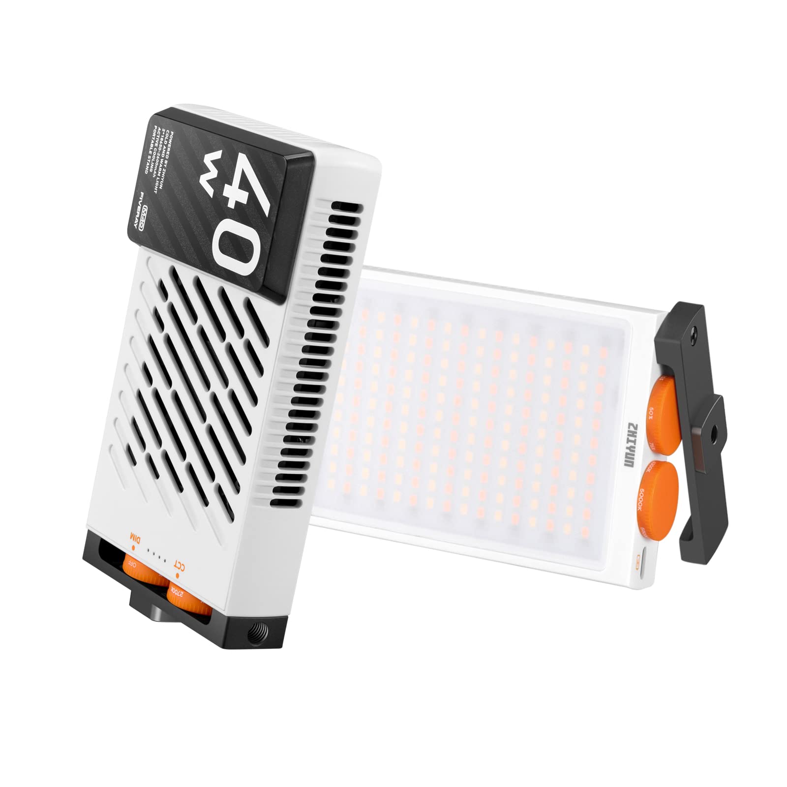 ZHIYUN FIVERAY M40 LED Video Pocket Light 40W Bi-color 2700K-6200K with Adjustable 360° Rotation Bracket CRI 96+ TLCI 97+