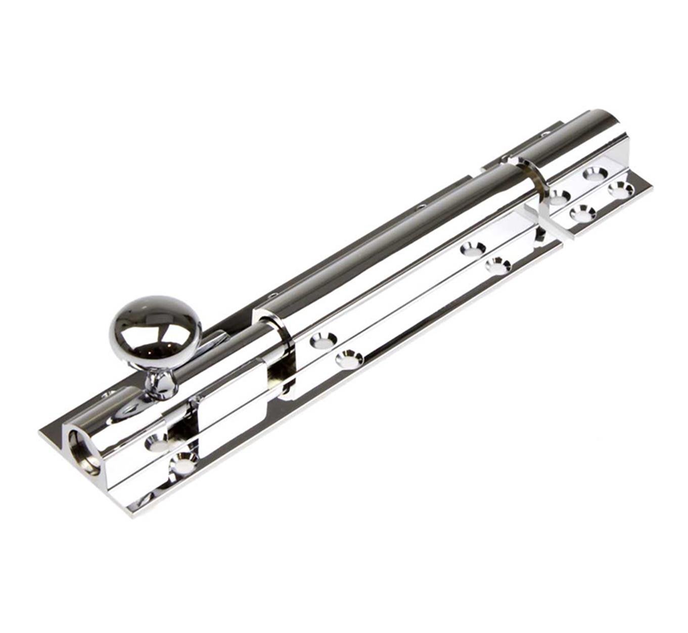 Zoo Hardware Architectural Sliding Barrel Bolt Shoot Internal Door Bathroom Slide Lock Bolts (150Mm X 38Mm, Polished Chrome)