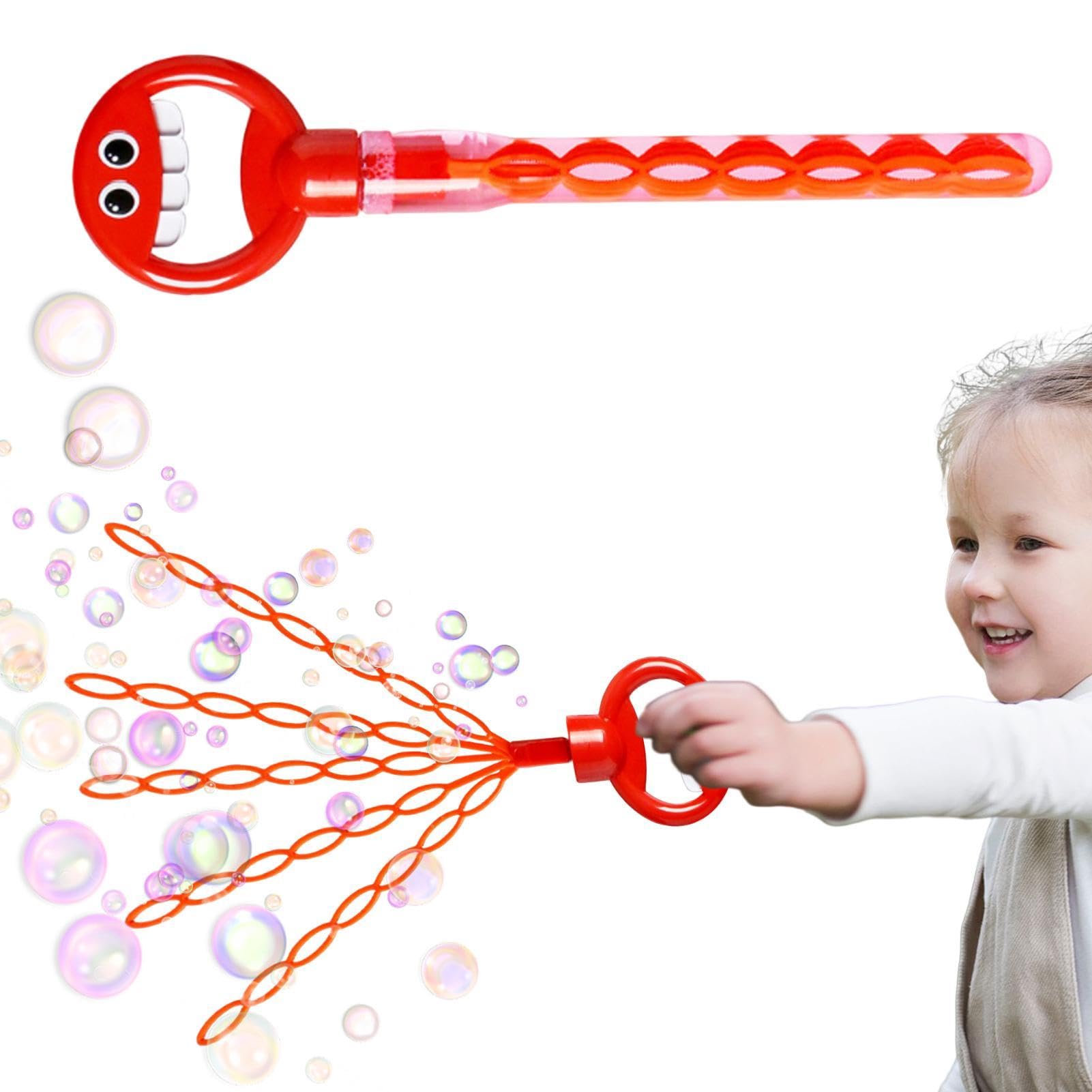 Varita De Burbujas Gigante De 45 Cm Con 32 Agujeros Y Diseño De 5 Garras - Máquina De Burbujas De Colores Para Niños, Juguete Exterior