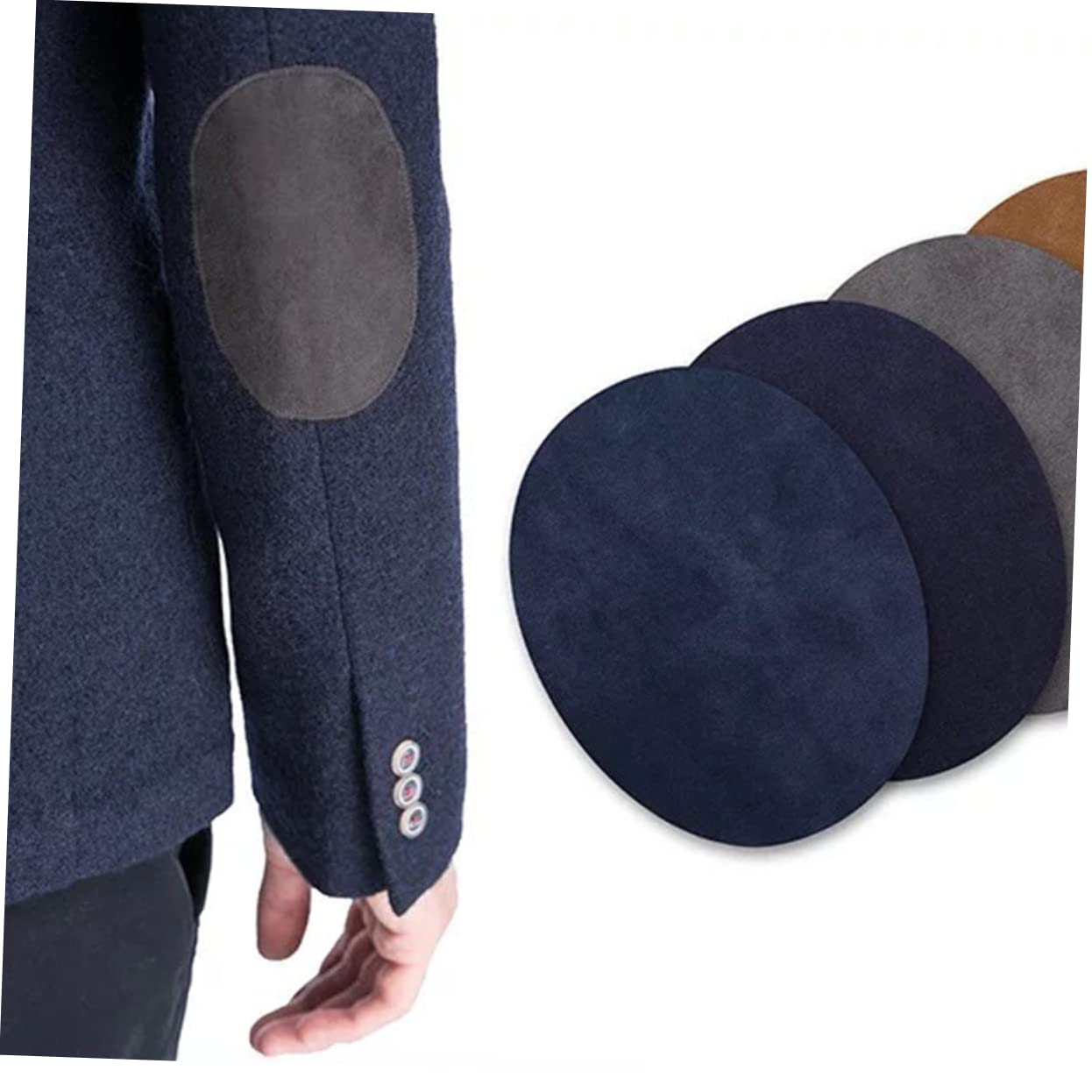 EXCEART 75pezzi Toppe Termoadesive Tessuto Suede Per Abbigliamento Patches Ovali Per Maglioni Giacche e Jeans Kit Di Accessori Per Rinnovare e Decorare Tuoi Vestiti