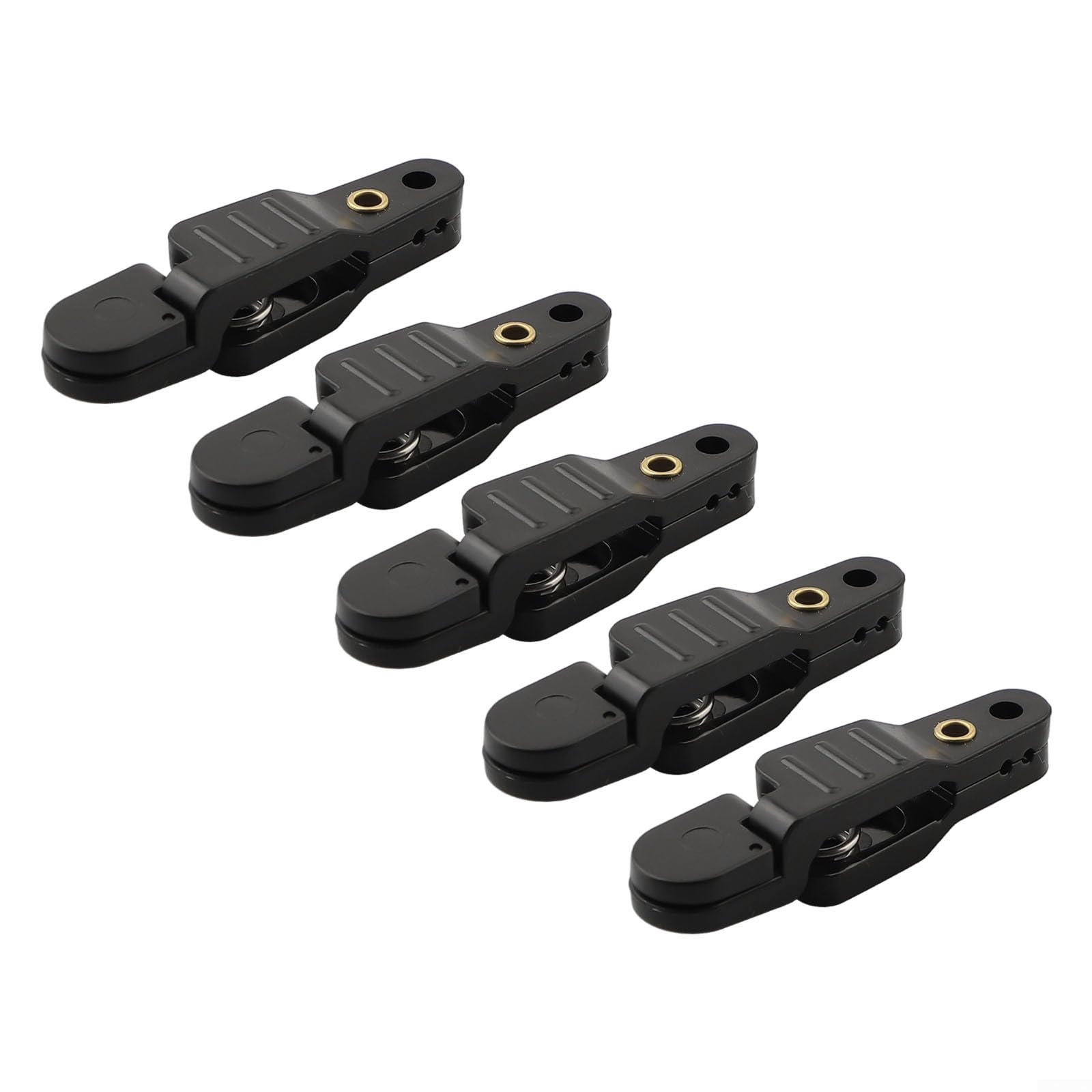 HavenlyCove 5pcs Fishing Snap Release Clips with Heavy Tension Adjustable Line for Weight Planer Board, Downrigger, Kite, and Trolling Fishing Applications (black)