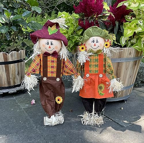 Worth-Imports-24-Standing-Set-of-2-Scarecrow-Multicolor Worth Imports 24 Standing Set of 2 Scarecrow Multicolor